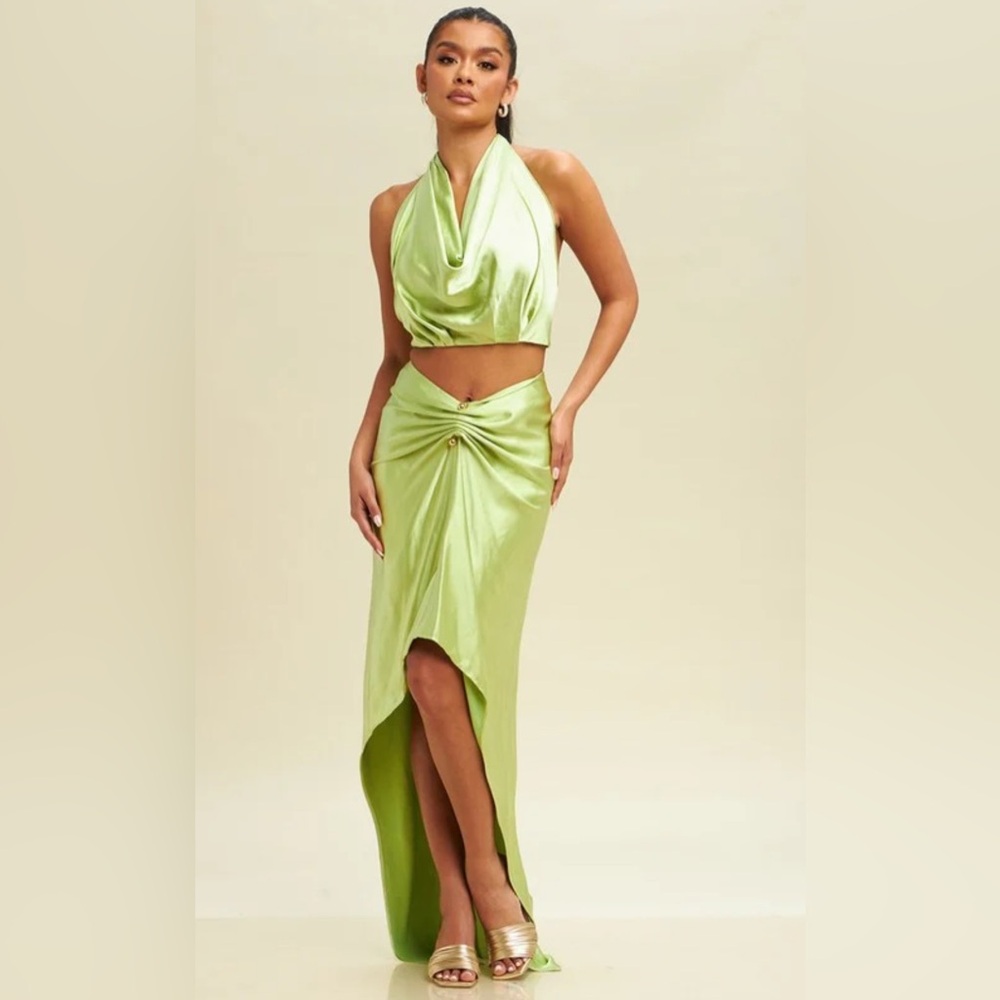 Two Piece Set - Maxi Skirt & Halter top